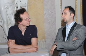 Löffler und Topalov besprechen das beendete Match